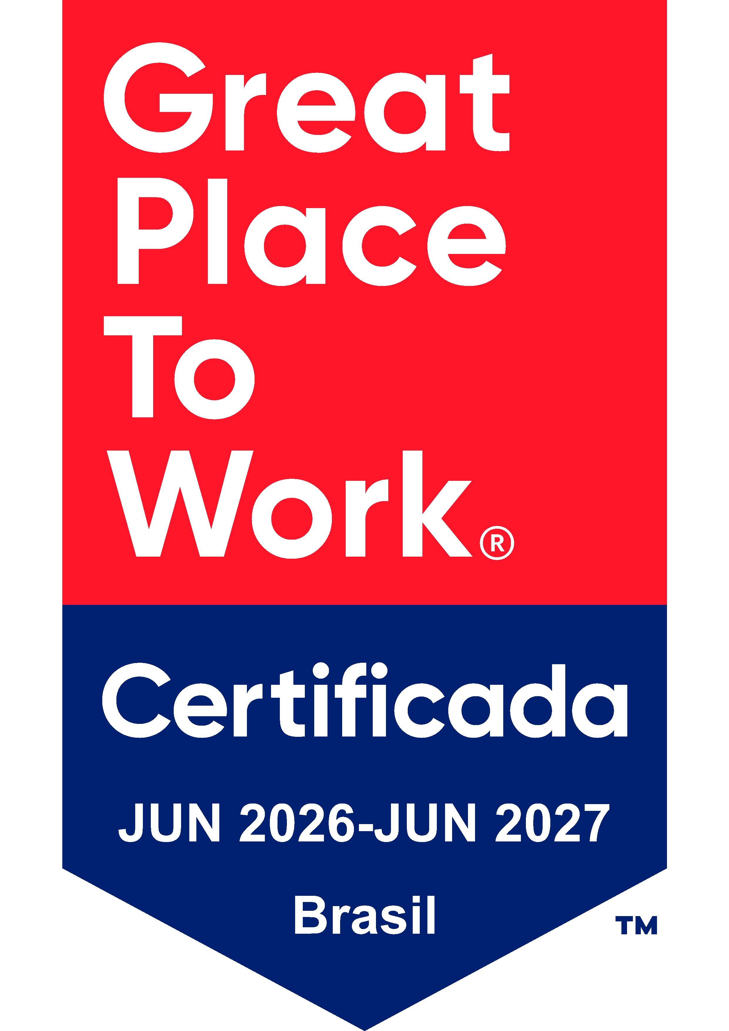 Certificação Great Place to Work para Deal Technologies, Brasil, válida de junho de 2026 a junho de 2027